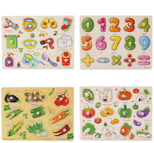 Giocattoli Educativi in Legno Animali Cartoon Montessori <span class=keywords><strong>Puzzle</strong></span> Numerico Tavole da Afferrare Giocattoli Tangram <span class=keywords><strong>Puzzle</strong></span> in Legno con Pioli - Product Image 3