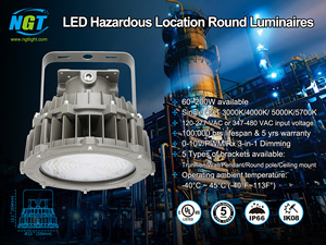 ไฟ LED ป้องกันการระเบิดสำหรับงานน้ำมัน <span class=keywords><strong>5</strong></span> ปีการรับประกัน UL 20KV Surge 3000K, 4000K, 5000K, 5700K IP65 60W - 200W 100w - Product Image 2