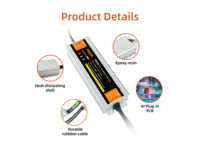 Alimentation industrielle LED simple homologuée CE 60W 6.25A pour applications actives haute puissance, tension d'entrée 180-264V, étanche IP67, sortie 12V