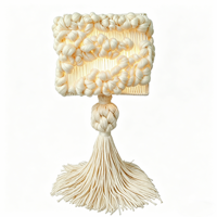 Lampe de table en macramé à franges texturées en corde naturelle pour la décoration d'hôtels commerciaux et de villas haut de gamme