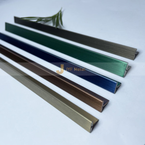 Bande en acier inoxydable moderne et durable en forme de T EX287 avec garantie de plus de 5 ans pour les bords de carrelage intérieurs et les utilisations de transition - Product Image 2