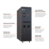 Système de refroidissement liquide Vertiv CoolChip CDU pour rack de serveur de centre de données, dissipation thermique haute densité, capacité de refroidissement de 30 kW à 1368 kW