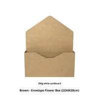 Boîte à fleurs en forme d'enveloppe, emballage pour bouquet de la Saint-Valentin, écologique, personnalisable, portable, florale