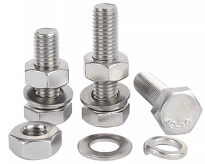 Nhiệm vụ nặng nề thép không gỉ SS SUS 304 316 316L A2 A4 70 80 Hex đầu bu lông <span class=keywords><strong>Nut</strong></span> phẳng mùa xuân máy giặt loại M22 M24 M30 M36 bu lông - Product Image 3