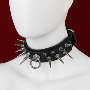 Collar de tracción con púas metálicas SM para entrenamiento de esclavos, juegos de bondage, diversión, collar de alta calidad, fetiche, juego de roles, juguetes sexuales para adultos al por mayor - Product Image 2