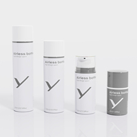 Bouteilles de pompe sans air rondes de luxe personnalisées en PP avec sérigraphie pour emballage cosmétique 50-200ml shampooing