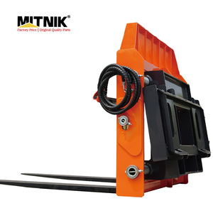 Attache pour chargeuse compacte MITNIK série <span class=keywords><strong>411</strong></span>, fourches à distance réglable, déplacement latéral, fourches latérales, pompe, meilleure qualité - Product Image 2