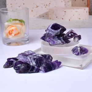 100g por bolsa Amatista natural Irregular Piedra de mineral crudo Naturaleza Amatista sin pulir Piedra áspera Cristal curativo - Product Image 2