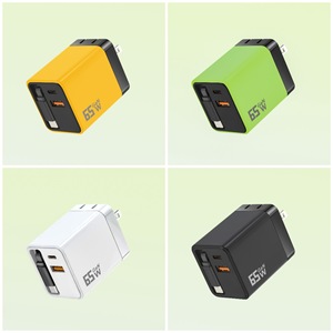65W GaN Wall <b>Charger</b> Dual <b>Type</b> <b>C</b> Ports PD Fast Charging For Laptop With Retractable <b>Cable</b> - Product Image 3