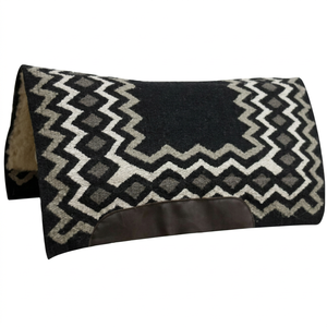 Nouvelle tapisserie de selle en laine de Nouvelle-Zélande pour dressage et saut d'obstacles – Confortable, durable, protectrice – Équipement équestre pour la randonnée et le ranch – Tissu en cuir - Product Image 1