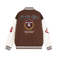 Blouson de baseball avec logo brodé pour hommes vestes Letterman vestes universitaires en cuir personnalisées