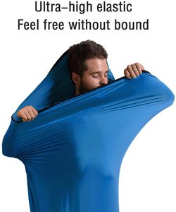 WOQI Doublure <span class=keywords><strong>de</strong></span> <span class=keywords><strong>sac</strong></span> <span class=keywords><strong>de</strong></span> couchage <span class=keywords><strong>de</strong></span> camping Momie Sports pratique poche à glissière Doublure <span class=keywords><strong>de</strong></span> <span class=keywords><strong>sac</strong></span> <span class=keywords><strong>de</strong></span> couchage Feuille propre dormir paisiblement - Product Image 3