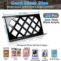 Présentoirs modulaires empilables en acrylique noir pour cartes, supports pour cartes de sport, présentoirs pour collectionneurs, vitrine pour salon professionnel, étagère