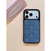 Coque Souple en TPU Minibook en Cuir avec Étoiles 3D Antichoc pour iPhone 17 16 Pro Max