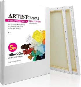 20 Pack Canvas Boards for Painting 5x7 Blank Small Art Canvases