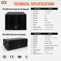 Système de sonorisation passif MY-210X+MY-18XD avec amplificateur pour auditoriums, hôtels, salles de concert - Sert 800 personnes