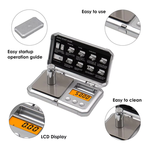 Xách Tay Thép Không Gỉ LCD Hiển Thị Trọng Lượng Quy Mô 0.001G/0.01G Vàng Gram Túi Quy Mô Nhỏ Mini Đồ Trang Sức Quy Mô Pin Điện - Product Image 2