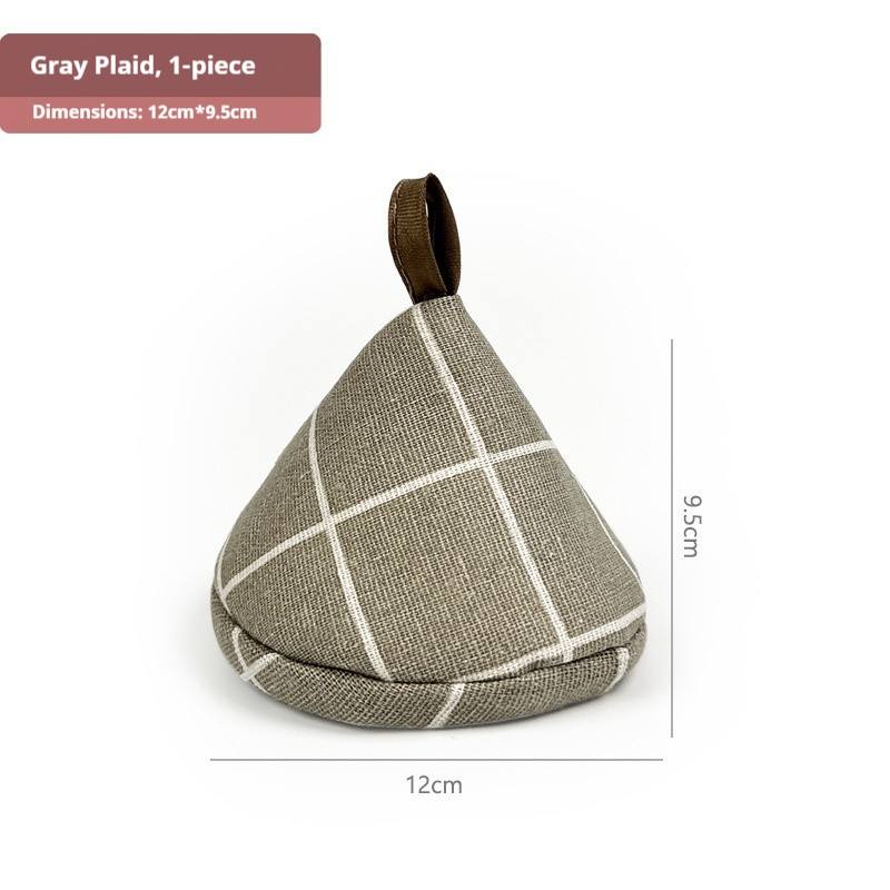 Chapeau triangulaire à grille grise (1 pièce)