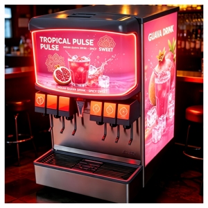 Affiche EL pour réfrigérateurs, congélateurs, cafetières et distributeurs automatiques. Favorise la vente de jus, de cocktails, de boissons énergisantes, de cola et de café - Product Image 6