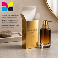 Boîte d'emballage cosmétique métallique personnalisée haut de gamme pour marque de beauté, carton pliable, impression en gros, expédition rapide, logo personnalisé