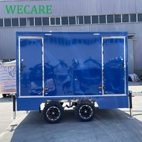 WECARE Remorque de toilettes mobiles de luxe VIP, remorque de toilettes portables personnalisées, remorque de toilettes mobiles temporaires d'extérieur avec roues