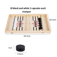 Venta caliente Catapult Ajedrez Escritorio de madera Mini Juego de mesa de hockey 2 jugadores Juguetes de batalla Juego de ajedrez interactivo familiar para niños