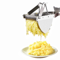 Roestvrijstalen aardappelstamper, handmatige aardappelpureemaker, fruitpers, sapcentrifuge