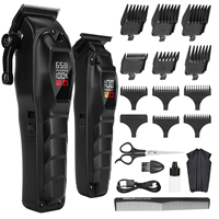 MIOCO T1923 Ensemble combiné de machine de découpe de cheveux Ensemble de tondeuse à barbe USB rechargeable pour hommes Rasoir Tondeuse à cheveux Machine de coiffure