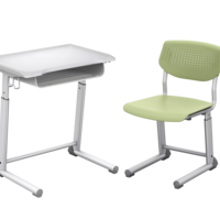 Chaise et table d'école réglables en hauteur, bureau réglable pour salle de classe, mobilier scolaire pour enfants