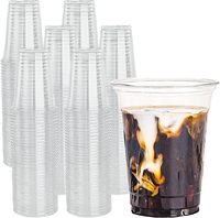 12oz Klare Plastikbecher, Einweg-Kristall-Trinkbecher, PET-Plastik-Partybecher für Wein, Saft, Eiskaffee und Kaltgetränke