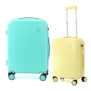 2024 moda özelleştirilmiş canlı renkli ABS + PC malzeme sert kabuk seyahat bavul bagaj çocuklar için