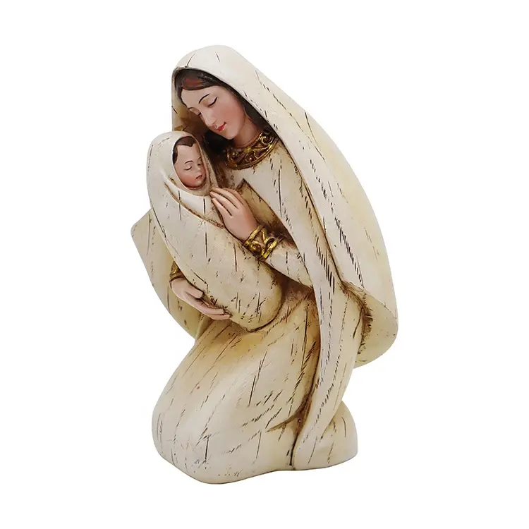 Patung Yesus Memegang Tidur Resin dan Batu Dekoratif Kerajinan Tahan Lama Resin Kustom