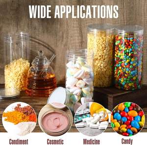 1oz 2oz 4oz 6oz 8oz 16oz 150m 200ml Clear Powder Plastic Cream Jar PET Food Honey Jars Scrub Body Butter Container Jar with Lids - Product Image 5