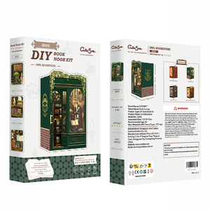 Cutebee Vente Flash DIY Book Nook SD02 Owl Bookstore Puzzle en Bois 3D Miniature Maison <span class=keywords><strong>de</strong></span> Poupées 3D - Product Image 3