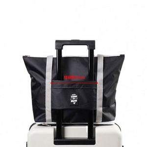 Sac de voyage pliable double couche en tissu Oxford léger et spacieux pour le week-end, avec logo personnalisé - Product Image 1