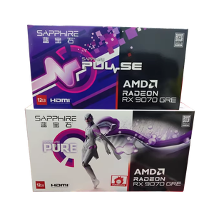 การ์ดจอ Sapphire PULSE Radeon 9070GRE 12GB พัดลมคู่ PCIe 5.0 VGA 9070 GPU RX9070 สำหรับเล่นเกมบนพีซีตั้งโต๊ะ รุ่นใหม่ปี 2025 - Product Image 1