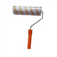 Nouvel ensemble de rouleaux de peinture industriels OEM/ODM personnalisables en plastique/galvanisé avec manche en bois, tailles 2-9 pouces, pour peinture murale