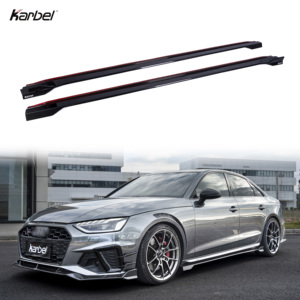 Séparateur latéral de lèvre de pare-chocs latéral de jupe latérale en Fiber de carbone personnalisée/sèche de haute qualité de Style Karbel pour Audi A4 S4 B9.5 - Product Image 1