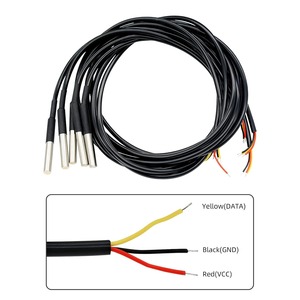 Sonde de température étanche DS18B20 & NTC - Tube en acier inoxydable de 1 m/39,37 po pour des lectures précises - Product Image 3