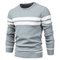 Chandails pour Hommes d'Hiver de Haute Qualité en Gros, Décontractés, Chauds, à Rayures, Basiques, Slim et Grandes Tailles, Très Vendus