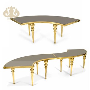 Hiện đại sang trọng thép không gỉ Vòng MDF Tiệc Bàn và ghế cho đám cưới ăn uống bên ngoài trời và nhà hàng sự kiện - Product Image 3