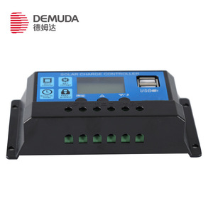 Contrôleur de charge solaire Demuda 10A PWM 12V 24V avec sortie USB et écran pour système solaire - Product Image 4