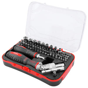 Kit d'outils de réparation Hi-Spec 61 pièces avec tournevis à cliquet, unités métriques et impériales, embouts et douilles - Product Image 1