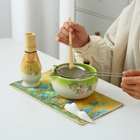 Coffret Cadeau Matcha Personnalisable Anji Newell en Céramique – Bol à Thé Japonais, Fouet, Support et Accessoires Flexibles pour Cérémonie du Thé