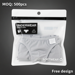 Custom Zipper Plastic Bag For <b>Socks</b> Bikini Packaging Eco Friendly Transparent Resealable <b>Waterproof</b> Ziplock Pouch - Product Image 1
