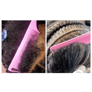 Peigne à queue de rat en fibre de carbone jetable pour hôtel de voyage, peigne à cheveux bon marché, rose vif - Product Image 6
