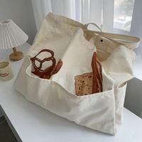 Sac fourre-tout en toile de coton personnalisé avec logo imprimé pour femme, grande capacité, robuste, idéal pour le week-end, les fêtes, la plage et le shopping