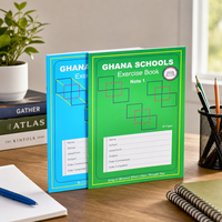 Cahier d'exercices scolaires A4 agrafé, couverture personnalisée, pour usage quotidien des étudiants, vente chaude, directement de l'usine