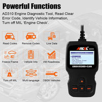 Escáner de Automóviles Ancel AD310, Herramientas de Diagnóstico Profesional, Lector de Códigos OBD2, Analizador de Motor, Eliminación de Códigos, Escáner Automotriz OBD 2