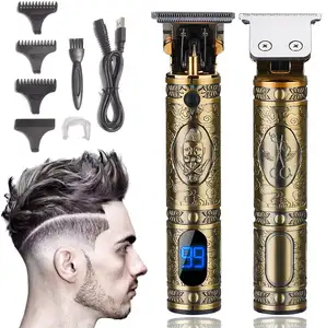 Lanumi JM-700AL Chuyên Nghiệp Barbershop Nguồn Cung Cấp Cắt Tất Cả Các Kim Loại Râu Điện Tóc Xén Salon Không Dây Có Thể Sạc Lại 0Mm